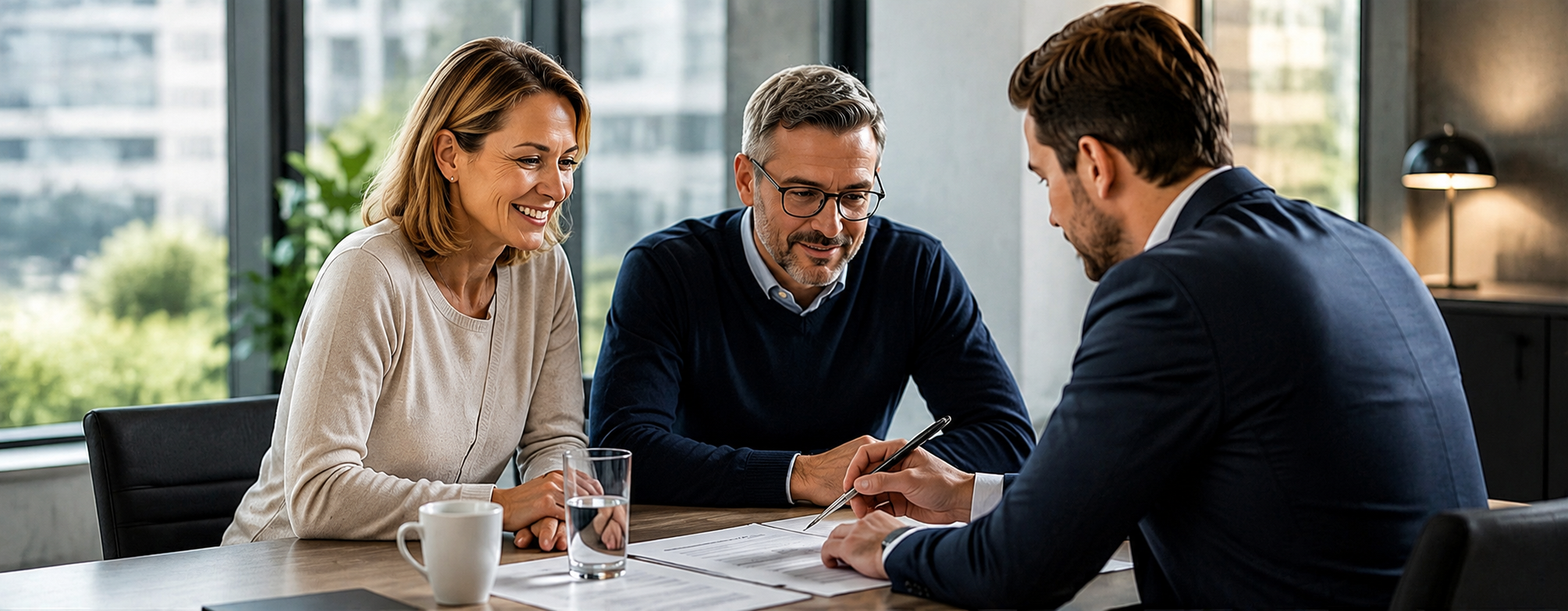Adviesgesprek met financieel adviseur